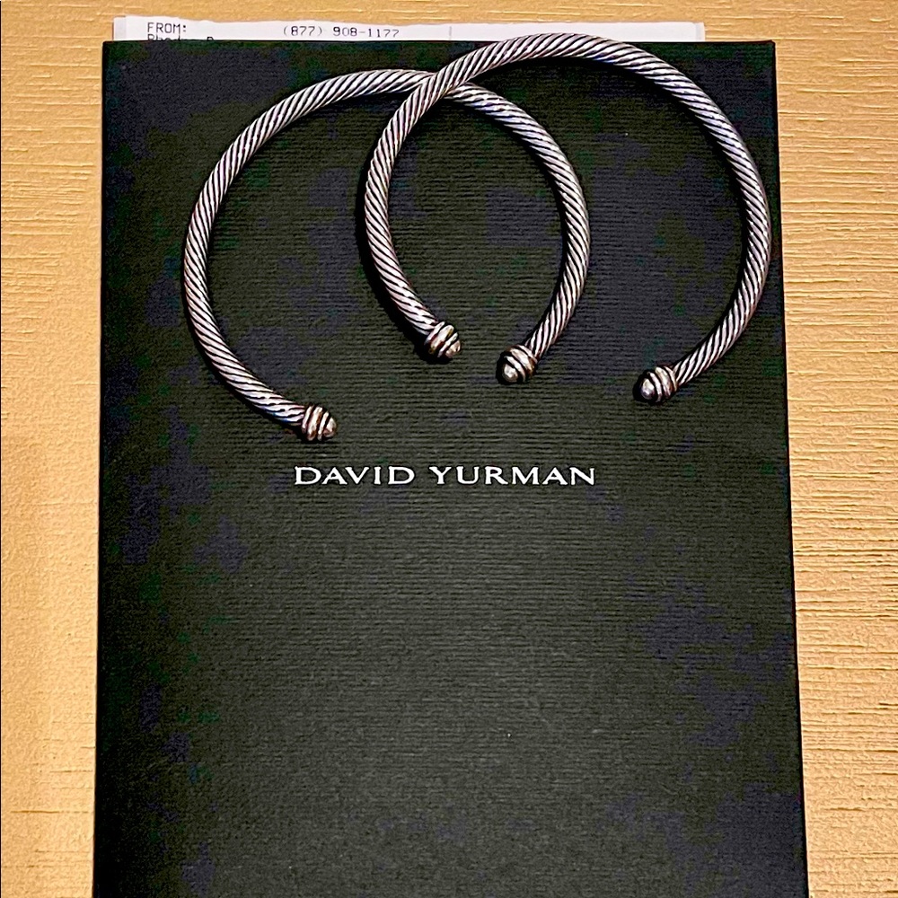 (2) David Yurman gently used 4 mm bracelets.